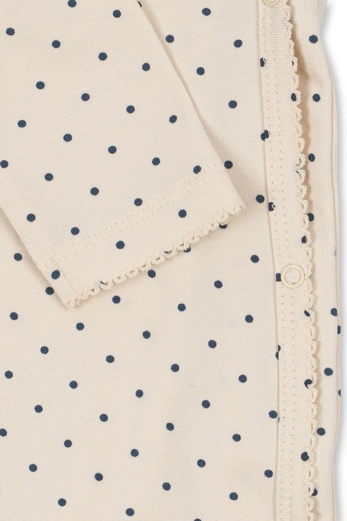 Chłopiec Konges Sløjd Pajacyk dziecięcy bawełniany z elastanem BASIC NEWBORN ONESIE GOTS KS105898.9BY2 beżowy