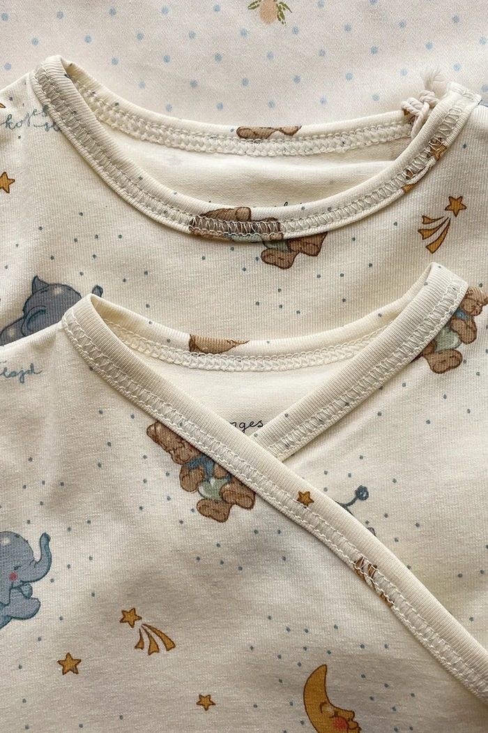 Konges Sløjd κορμάκι βρεφικό βαμβακερό με ελαστάν BASIC LS NEWBORN BODY GOTS KS105897.9BY2