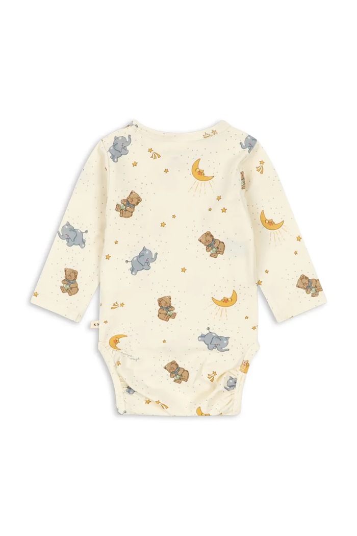 Konges Sløjd κορμάκι βρεφικό βαμβακερό με ελαστάν BASIC LS NEWBORN BODY GOTS KS105897.9BY2 μπεζ AW26