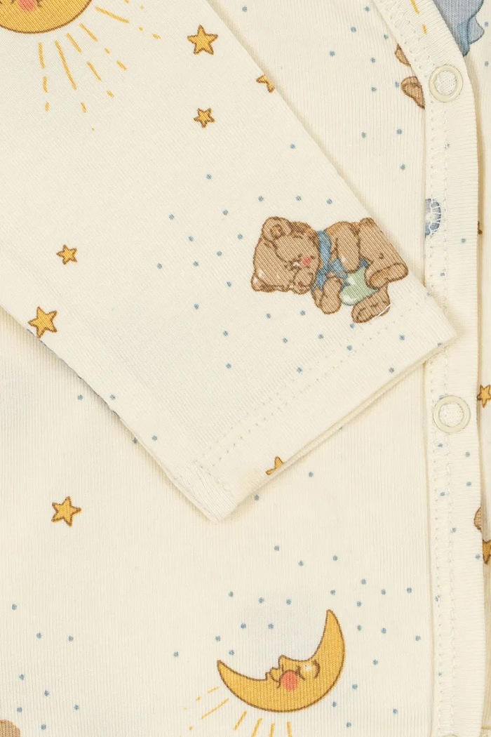 Konges Sløjd κορμάκι βρεφικό βαμβακερό με ελαστάν BASIC LS NEWBORN BODY GOTS μπεζ KS105897.9BY2
