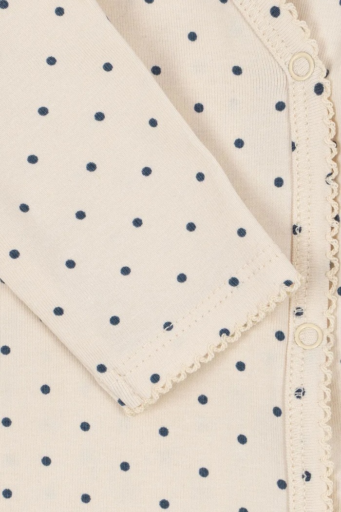 Chłopiec Konges Sløjd Body niemowlęce bawełniane z elastanem BASIC LS NEWBORN BODY GOTS KS105897.9BY2 beżowy