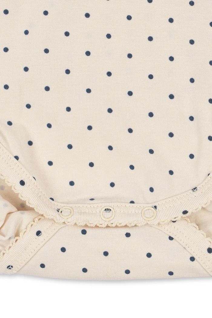 Body niemowlęce bawełniane z elastanem BASIC LS NEWBORN BODY GOTS Konges Sløjd KS105897.9BY2 beżowy