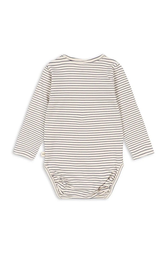 Konges Sløjd Κορμάκι βρεφικό βαμβακερό με ελαστάν BASIC LS BODY GOTS KS105896.9BY2 λευκό AW26
