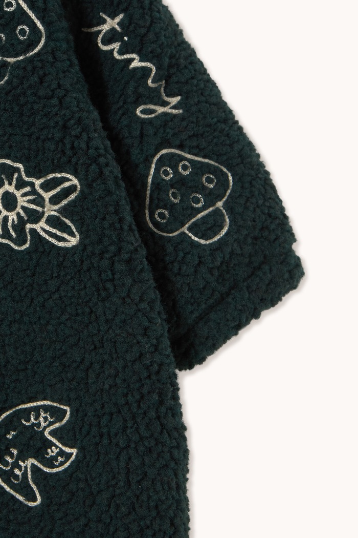 Chłopiec Tinycottons Pajacyk niemowlęcy TINY APPLES SHERPA ONE-PIECE AW26.296 granatowy