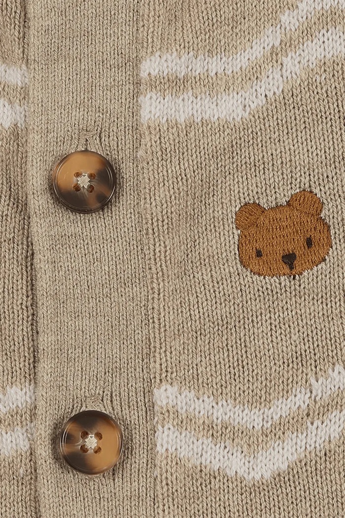 Bébi merinó gyapjú rugdalózó Guillaume Merino Wool Jumpsuit Bears Donsje bézs 3051601