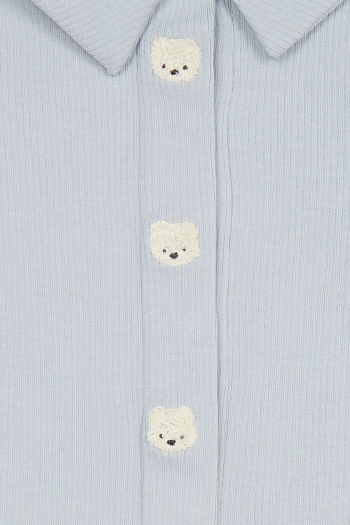 Donsje body pentru bebeluși din bumbac cu elastan Finnian Bodysuit Polar Bears 3051302 albastru