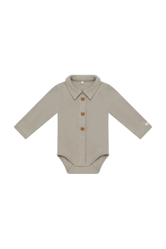 Donsje body pentru bebeluși din bumbac cu elastan Finnian Bodysuit Bears verde 3051301