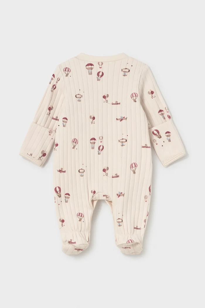Mayoral Newborn φορμάκι ύπνου βρεφικό με βαμβάκι 2768.1H.Newborn.9BY2 μπεζ AW26