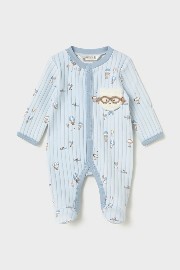 Mayoral Newborn Повзунки для немовлят з бавовною блакитний 2768.1H.Newborn.9BY2