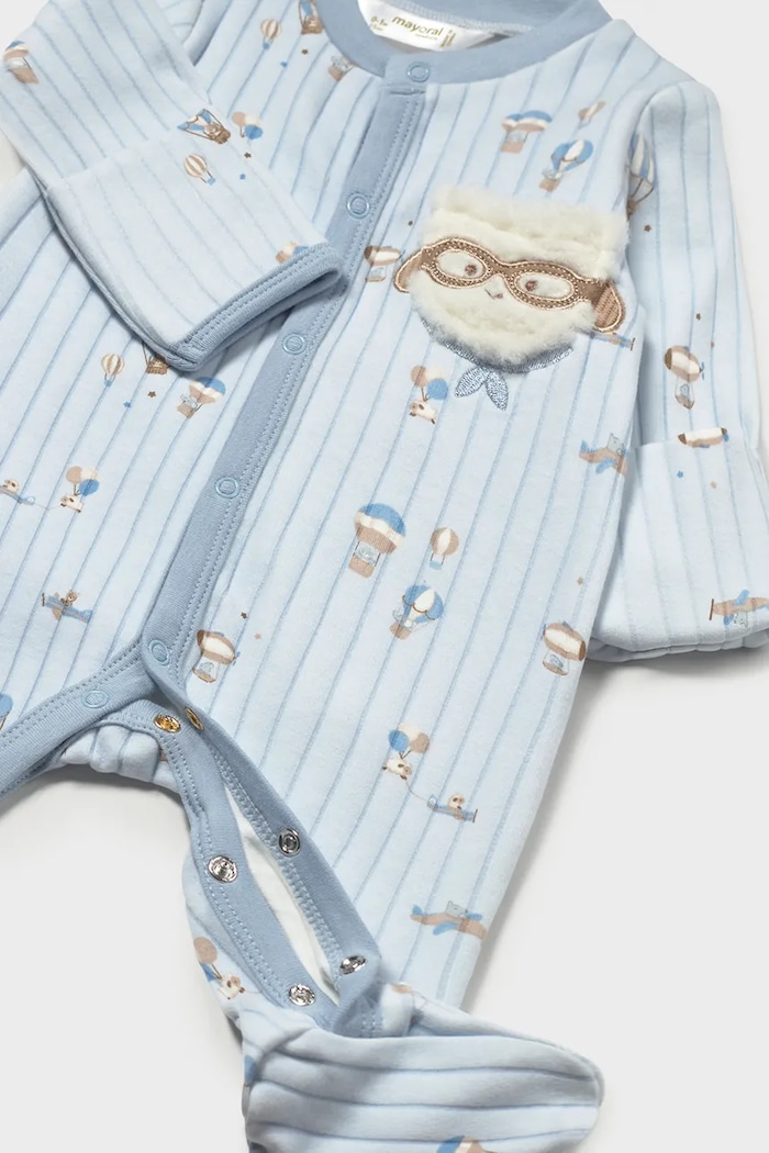 Хлопчик Mayoral Newborn Повзунки для немовлят з бавовною 2768.1H.Newborn.9BY2 блакитний