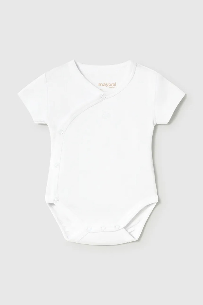 Mayoral Newborn боди для детей из хлопка белый 2703.1C.Newborn.9BY2
