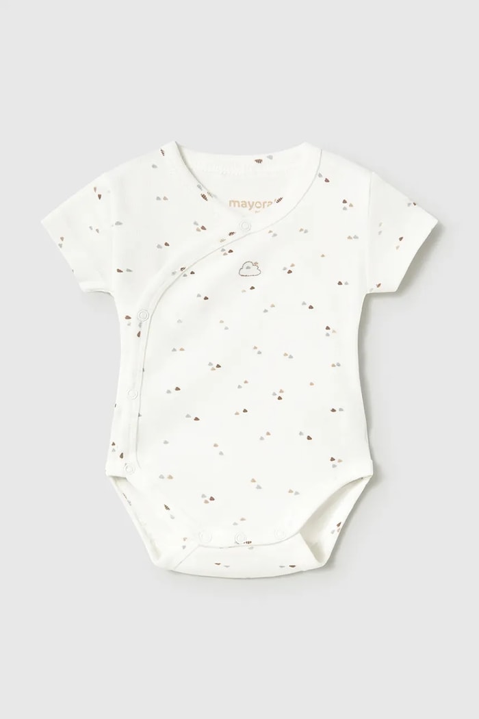 Mayoral Newborn боди для детей из хлопка бежевый 2703.1C.Newborn.9BY2