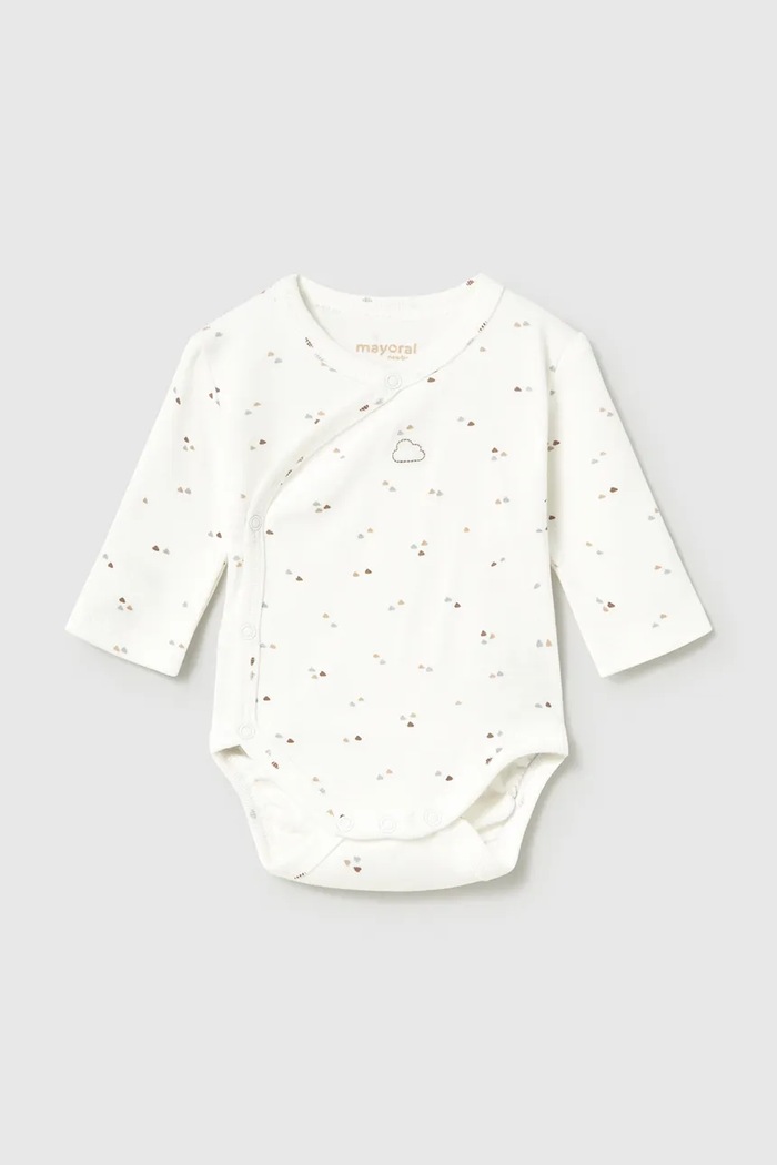 Mayoral Newborn боди для младенцев из хлопка бежевый 2702.1C.Newborn.9BY2