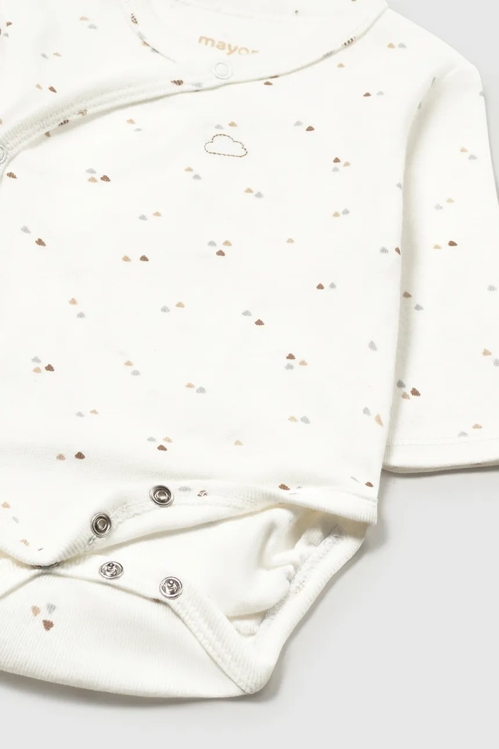 Мальчик Mayoral Newborn боди для младенцев из хлопка 2702.1C.Newborn.9BY2 бежевый