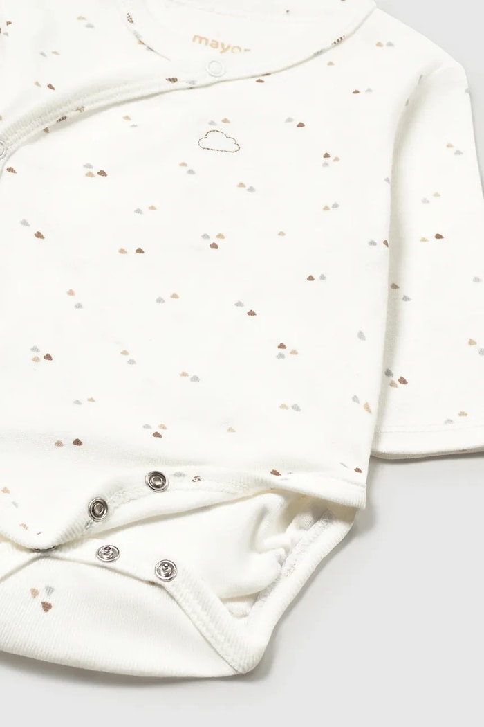 Мальчик Mayoral Newborn боди для младенцев из хлопка 2702.1C.Newborn.9BY2 бежевый
