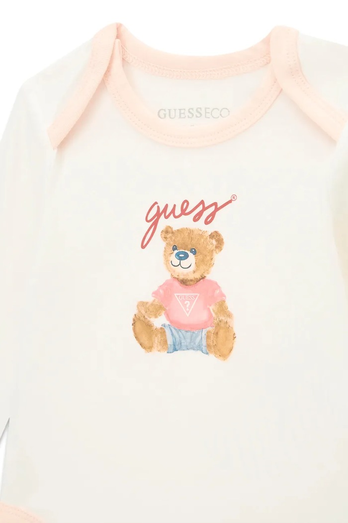 Chłopiec Guess zestaw niemowlęcy bawełniany z elastanem H6YG08.K4134.9BY2 różowy