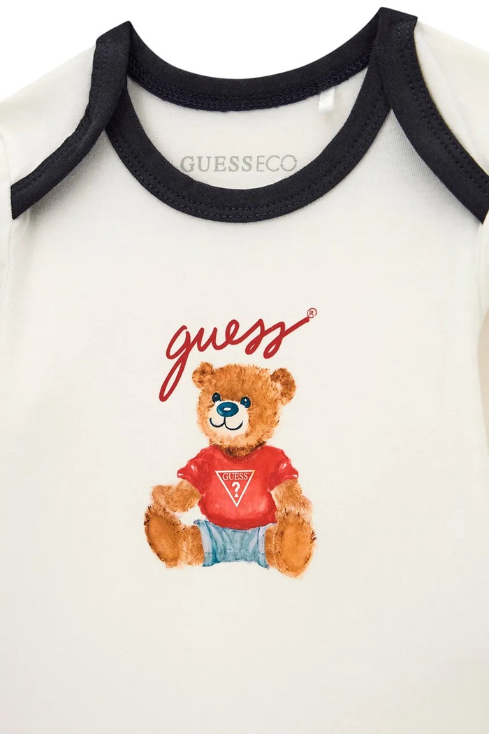 Chłopiec Guess zestaw niemowlęcy bawełniany z elastanem H6YG08.K4134.9BY2 granatowy