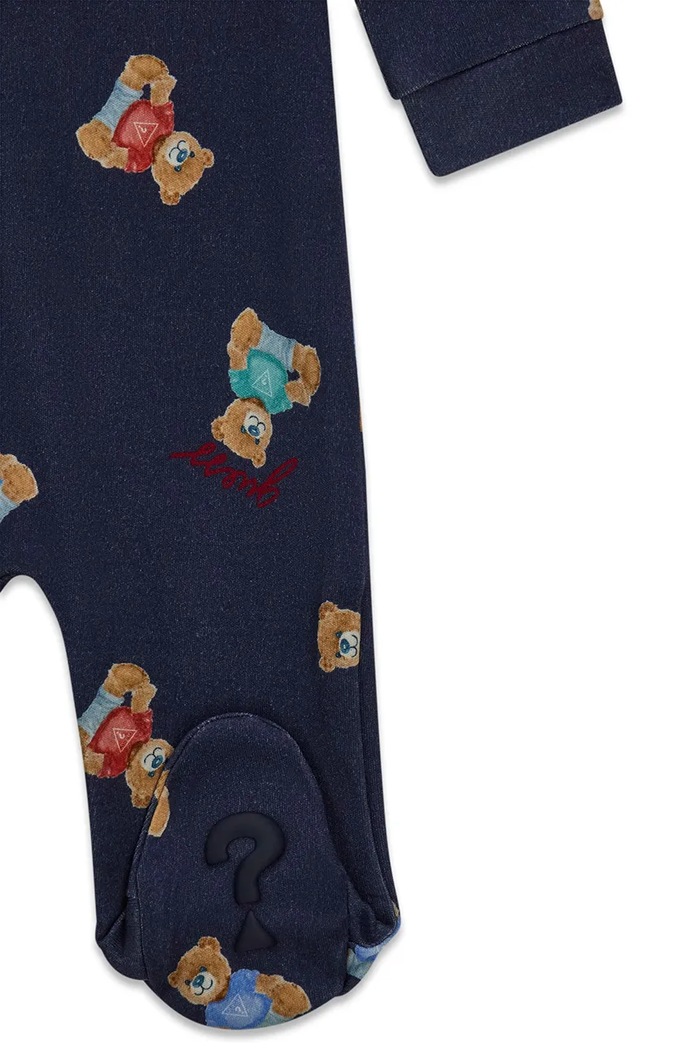 Chłopiec Guess śpiochy niemowlęce bawełniane H6YG07.K4131.9BY2 granatowy