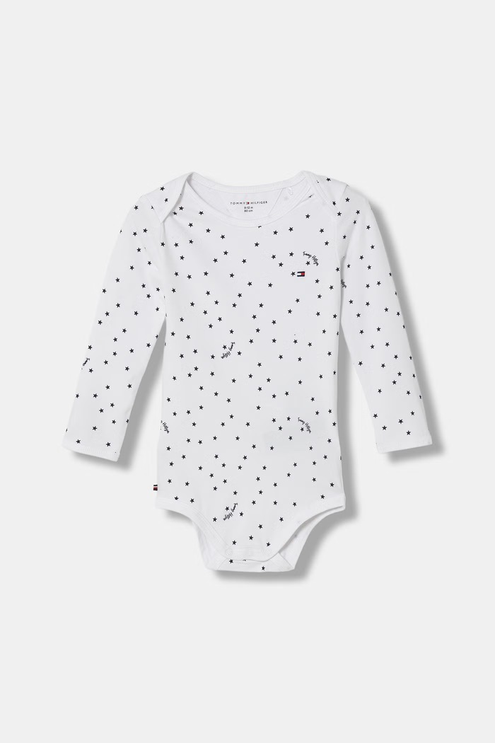 Tommy Hilfiger body za bebe od pamuka s elastanom 3-pack KN0KN02254.9BY2 mornarsko plava AW26