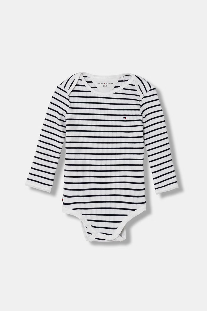 Dječaci Tommy Hilfiger body za bebe od pamuka s elastanom 3-pack KN0KN02254.9BY2 mornarsko plava