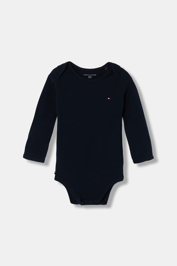 Tommy Hilfiger body za bebe od pamuka s elastanom 3-pack mornarsko plava KN0KN02254.9BY2