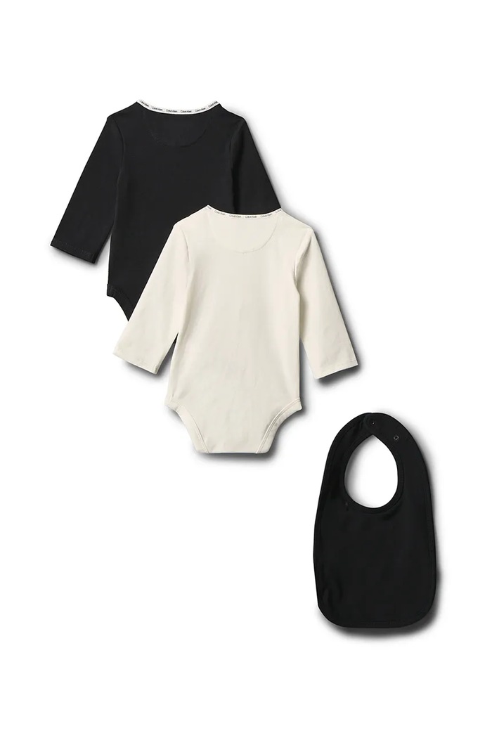 Calvin Klein Jeans body niemowlęce z bawełną 2-pack LV1CKTJN00.9BY2 biały AW26