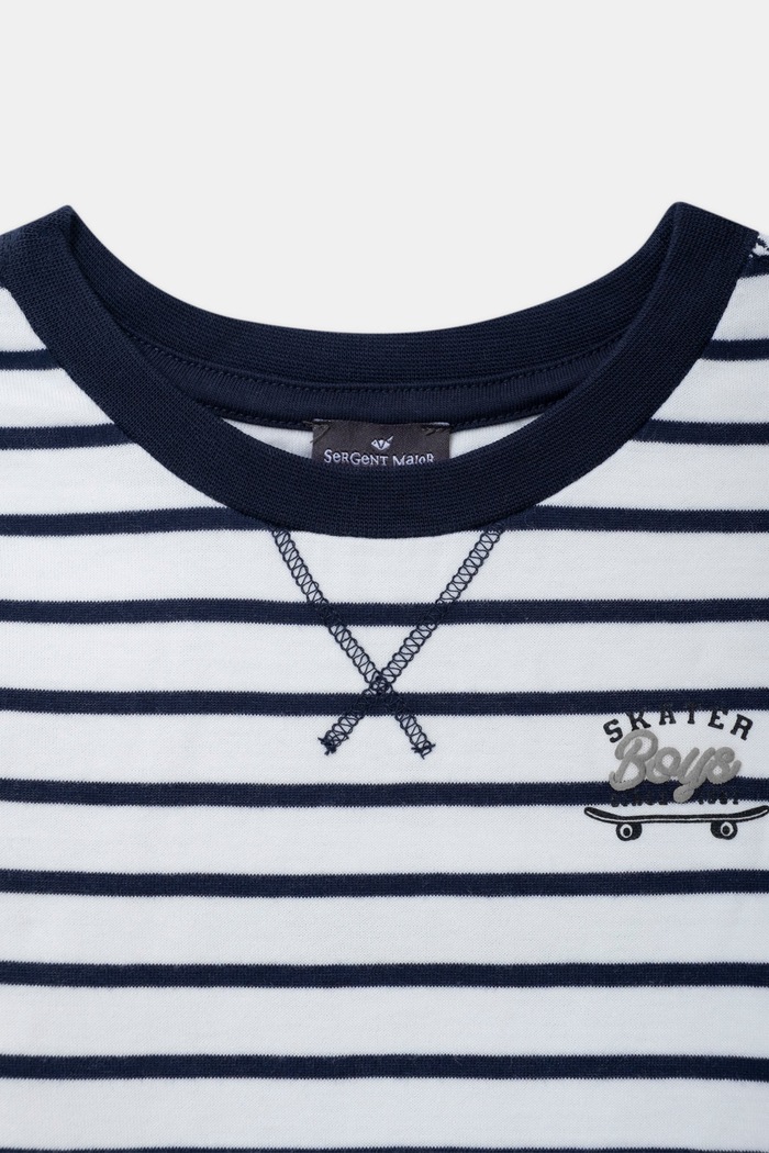 Majica z dolgimi rokavi otroška bombažna Sergent Major 26H3PG31TML.98.104 bela