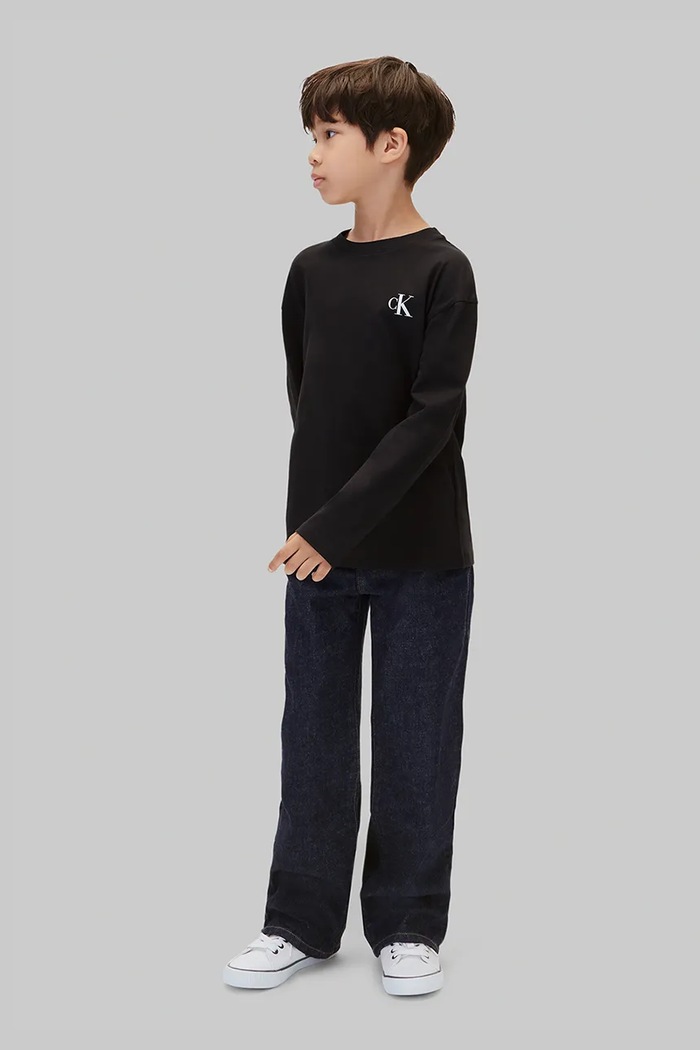 Chłopiec Calvin Klein Jeans Longsleeve dziecięcy bawełniany 2-pack LVCKTJI21B.9BY2 biały