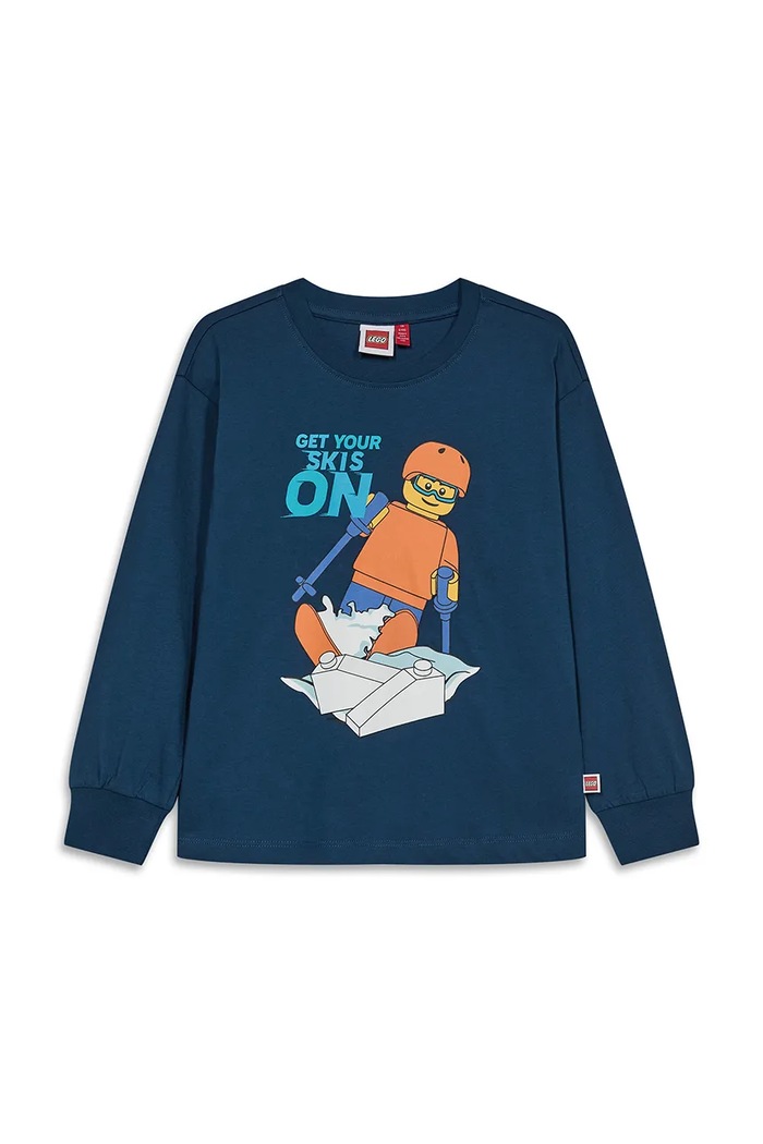 Lego Longsleeve dziecięcy bawełniany LWTAJ 719 niebieski 110101882.B