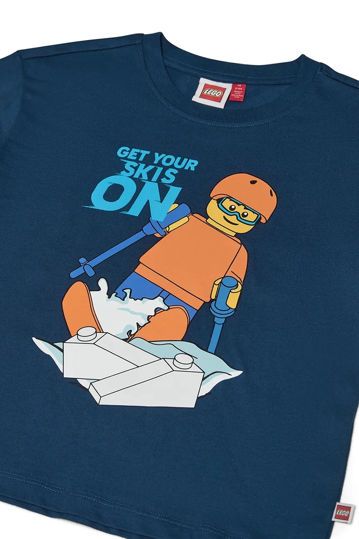 Chłopiec Lego Longsleeve dziecięcy bawełniany LWTAJ 719 110101882.B niebieski