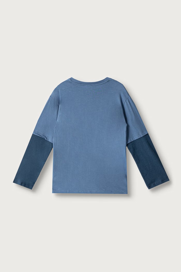 United Colors of Benetton Longsleeve pentru copii din bumbac 3I1XC10UI.G.Seasonal albastru AW26