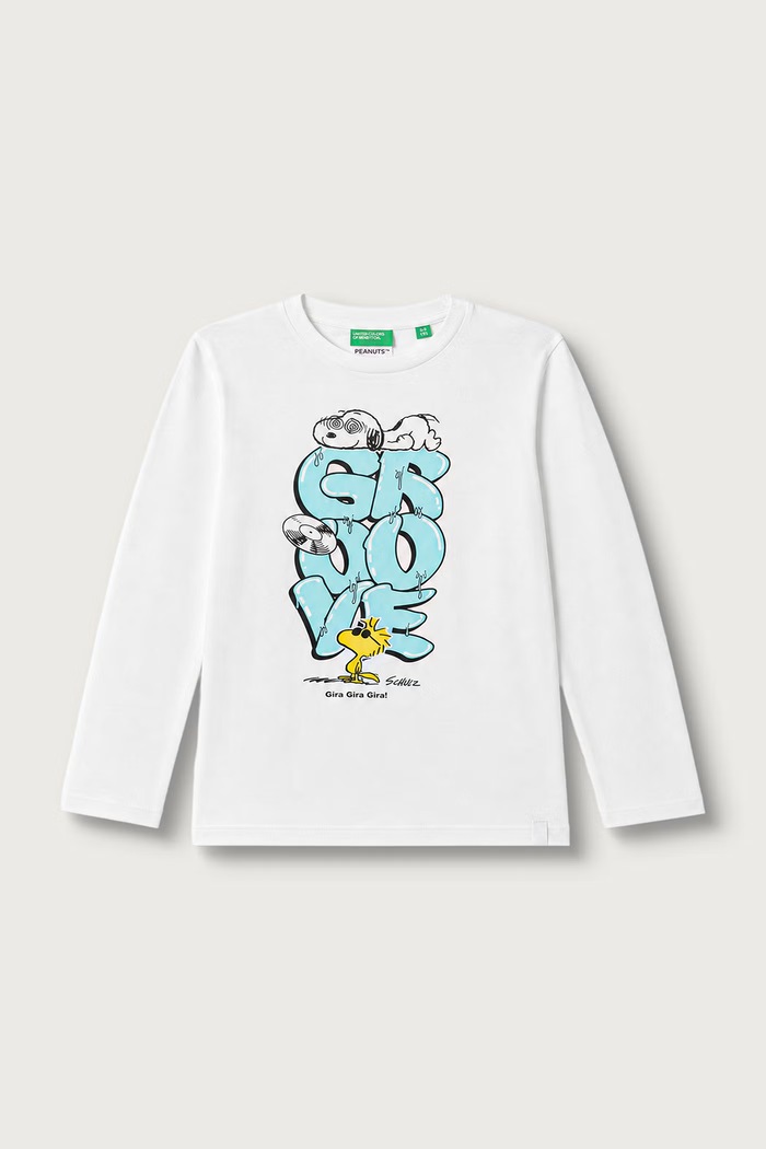 United Colors of Benetton Longsleeve dziecięcy bawełniany biały 3I1XC10U4.G.Seasonal