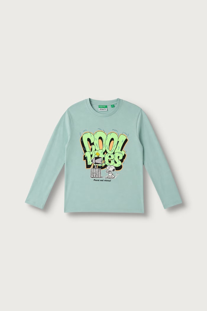 United Colors of Benetton Majica dugih rukava za djecu od pamuka zelena 3I1XC10U4.G.Seasonal