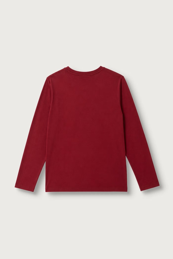 United Colors of Benetton Longsleeve dziecięcy bawełniany 3ATNC10UF.G.Seasonal bordowy AW26