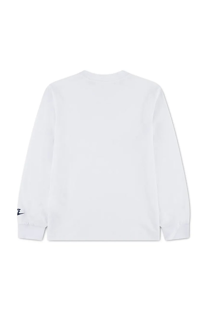 Nike Μακρυμάνικο παιδικό με βαμβάκι 86P340 λευκό AW26