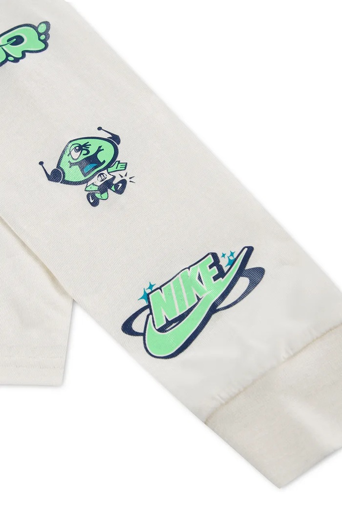 Μακρυμάνικο παιδικό με βαμβάκι Nike 86P302 λευκό