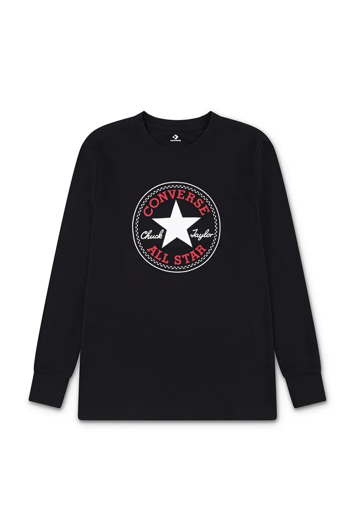 Converse Блуза с дълги ръкави за деца от памук черен 966243.9BY2