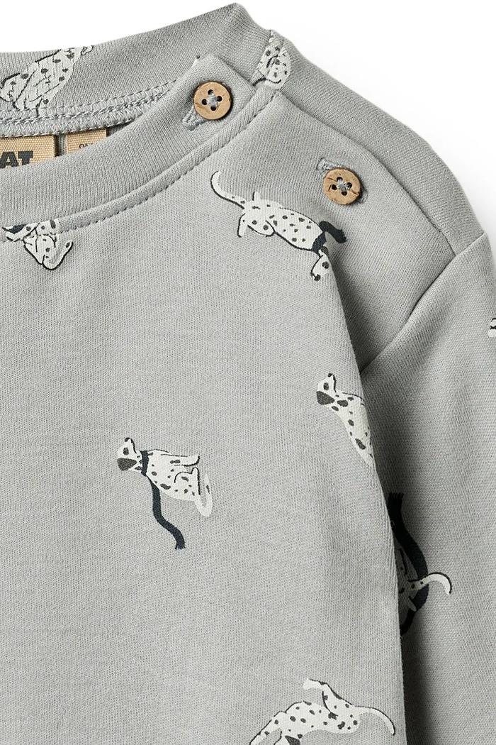 Chłopiec Wheat Longsleeve niemowlęcy z bawełną 6224.186.GOTS szary