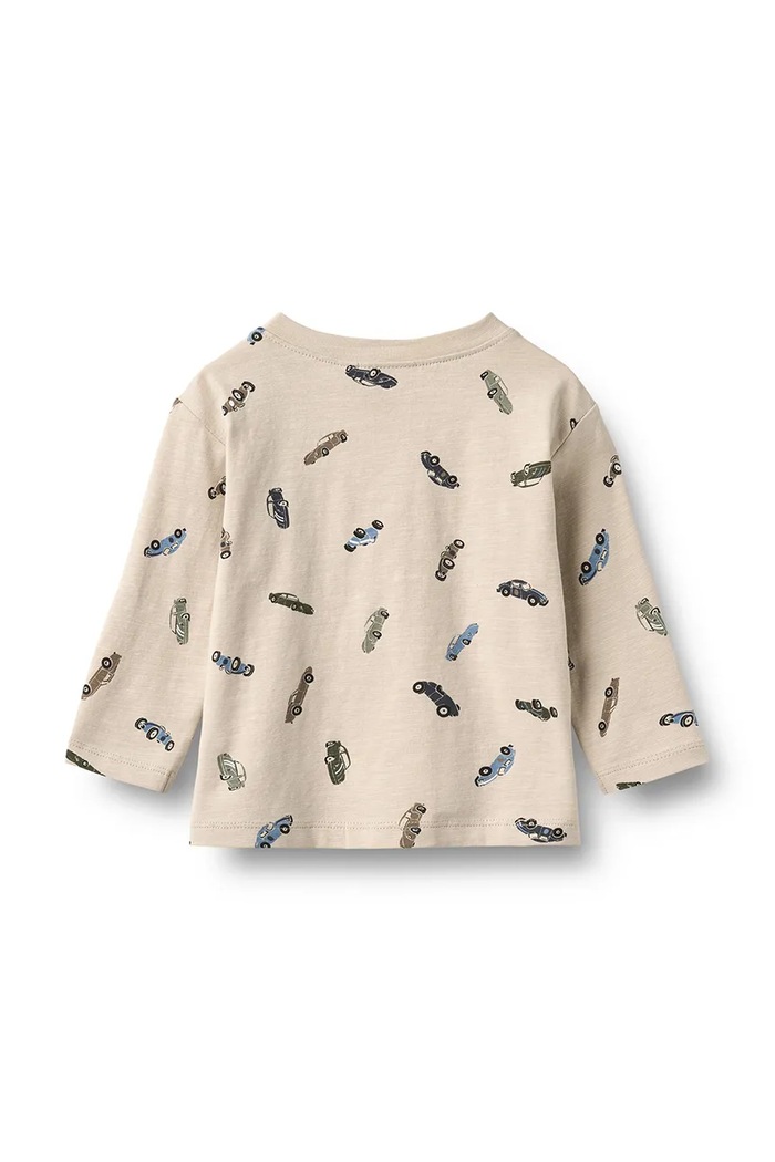 Wheat Longsleeve niemowlęcy bawełniany z elastanem beżowy 6224.159.GOTS