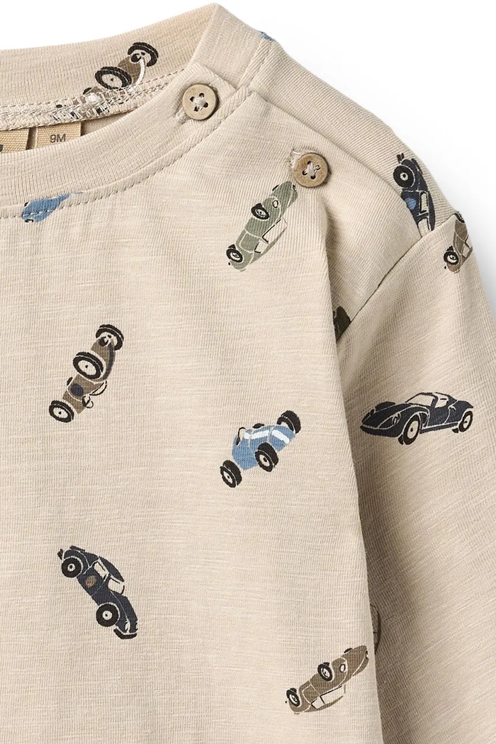 Băieți Wheat Longsleeve pentru bebeluși din bumbac cu elastan 6224.159.GOTS bej