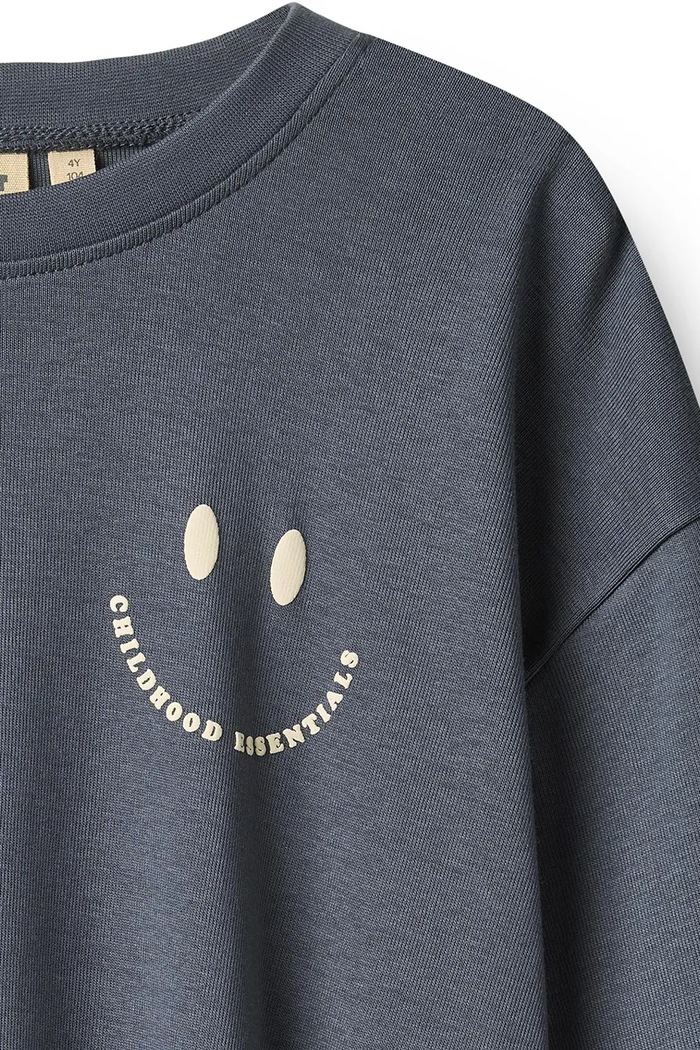 Băieți Wheat Longsleeve pentru copii din bumbac 2228.010.GOTS albastru