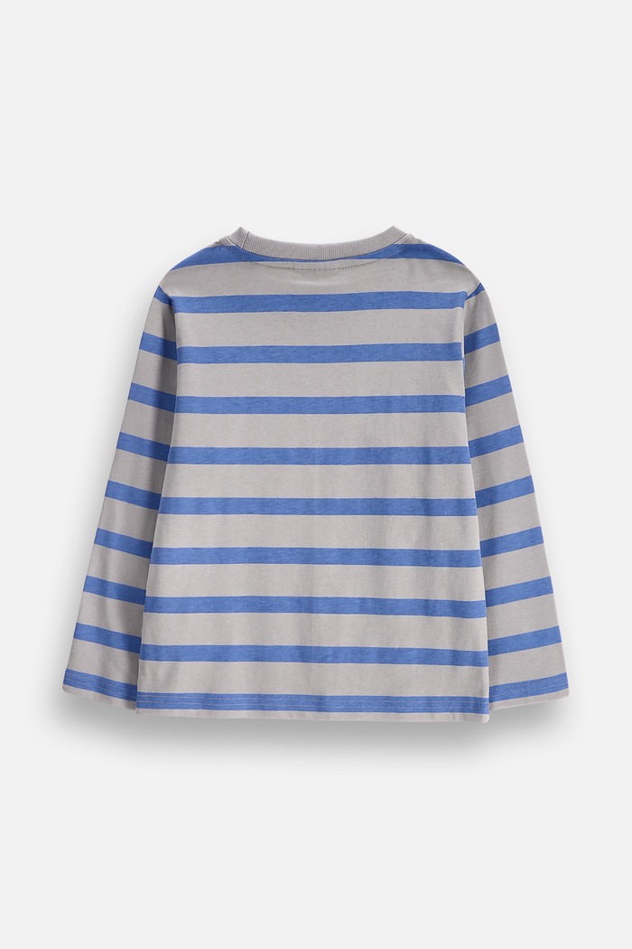Coccodrillo Longsleeve dziecięcy bawełniany ZC6143101WBK szary AW26