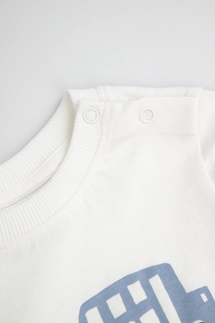 Chłopiec Coccodrillo Longsleeve niemowlęcy bawełniany ZC6143101MBN beżowy