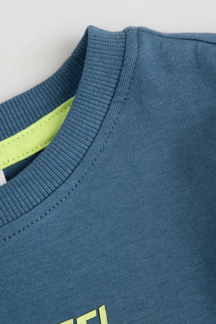 Chłopiec Coccodrillo T-shirt dziecięcy bawełniany ZC6143101GBK niebieski