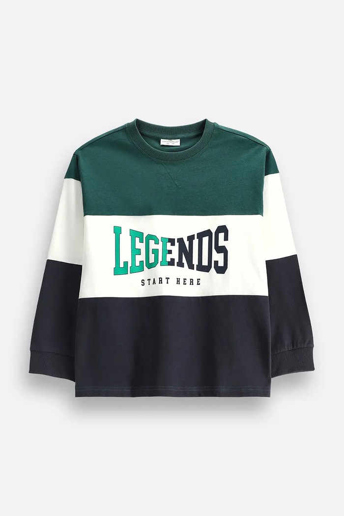 Coccodrillo Longsleeve dziecięcy bawełniany granatowy ZC6143103ABJ