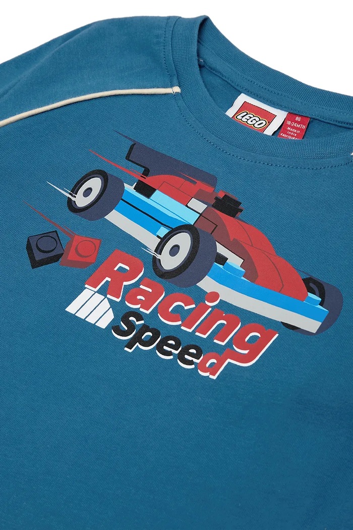 Chłopiec Lego Longsleeve dziecięcy bawełniany LWTIMA 702 60.1101.1953 niebieski