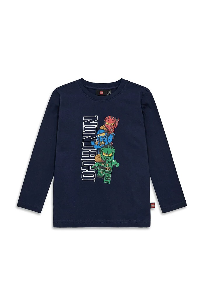 Lego Longsleeve dziecięcy bawełniany LWTAFFY 620 granatowy 60.1101.1248