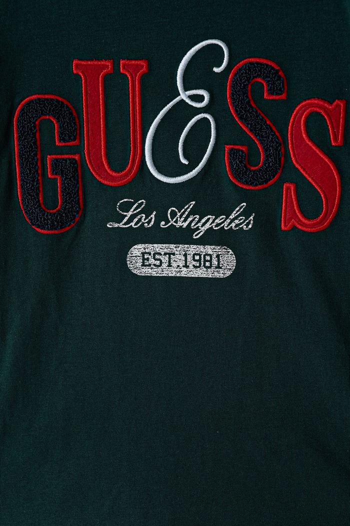 Chłopiec Guess Longsleeve dziecięcy bawełniany N6BI19.K8008.9BY2 zielony