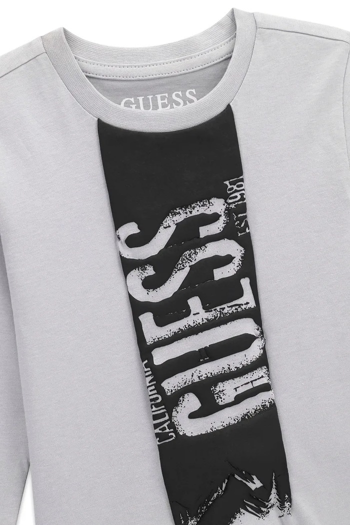 Chłopiec Guess Longsleeve dziecięcy bawełniany N6BI14.K5866.9BY2 szary