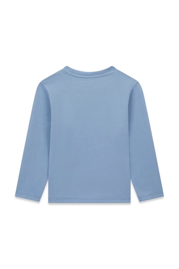 Guess Longsleeve dziecięcy bawełniany N6BI11.K5863.9BY2 niebieski AW26
